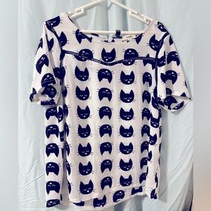 Meraki cat face sleeveless blouse